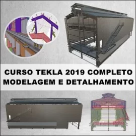CURSO MODELAGEM E DETALHAMENTO DE GALPÃO INDUSTRIAL COMPLETO COM TEKLA STRUCTURES (5 em1)