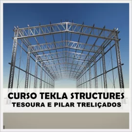 CURSO TEKLA STRUCTURES - PILARES E COBERTURA TRELIADOS  (MODELAGEM E DETALHAMENTO)
