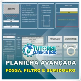 PLANILHA PARA DIMENSIONAMENTO DE FOSSA, FILTRO E SUMIDOURO
