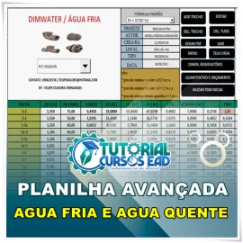 PLANILHA PARA DIMENSIONAMENTO DE REDE DE GUA FRIA E QUENTE PREDIAL