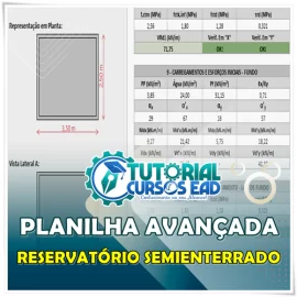 PLANILHA PARA DIMENSIONAMENTO DE RESERVATRIOS SEMIENTERRADO