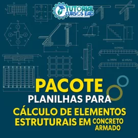 COMBO DE PLANILHAS PARA CLCULO DE ELEMENTOS DE CONCRETO (24 PLANILHAS)