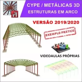 CURSO - CYPE / METALICAS 3D 2019/2020 - GALPÃO EM ARCO