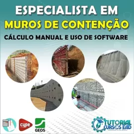COMBO ESPECIALISTA EM MUROS DE CONTENO (CLCULO MANUAL E USO DE SOFTWARE) - BLACK FRIDAY