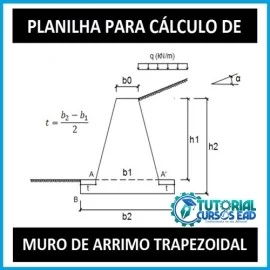 PLANILHA PARA CÁLCULO DE MURO DE ARRIMO COM PERFIL TRAPEZOIDAL (TIPO III)
