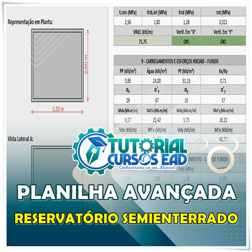 DImensionamento de Escadas de Concreto Armado - Planilha