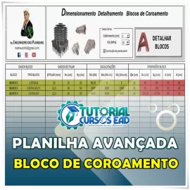 PLANILHA PARA DIMENSIONAMENTO DE BLOCOS DE COROAMENTO - BLACK FRIDAY